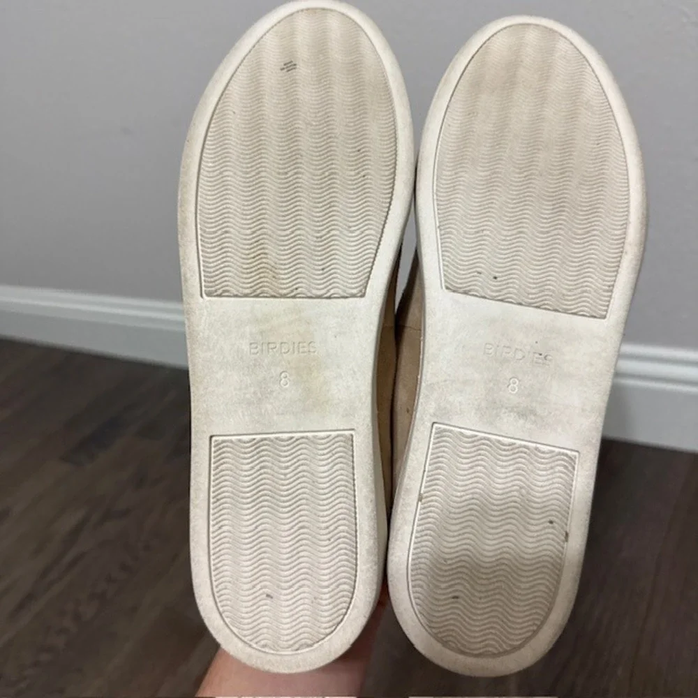 Birdies Swift Tan Suede Slip On Sneakers Shoes Womens Size 8 Neutral Comfort